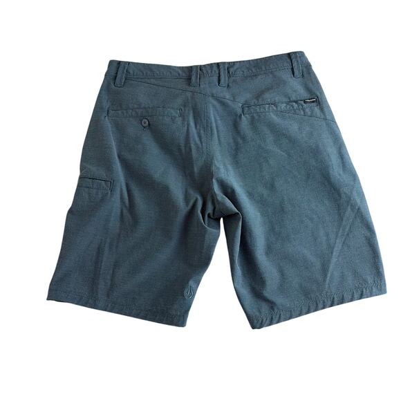 Volcom Shorts Mens 32 Blue Frickin Surf & Turf Static 4 Way Stretch Hybrid - Picture 2 of 9